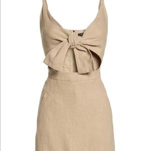 NWT CAARA Tie Front Linen Sundress